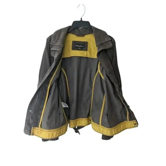 Vintage Eddie Bauer Womens S Corduroy Jacket Full Zip High Collar Elbow Patches - Picture 5 of 9